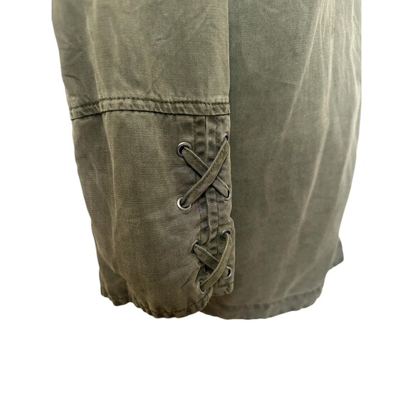 Willow & Clay Women's M Tencel Linen Military Style Shirt Jacket Army Green - Picture 5 of 8